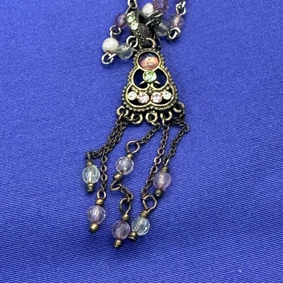 1928 Brand “Confetti” Necklace w/ Faux Pearls & Crystal Accents.  Original Tag - Picture 3 of 11